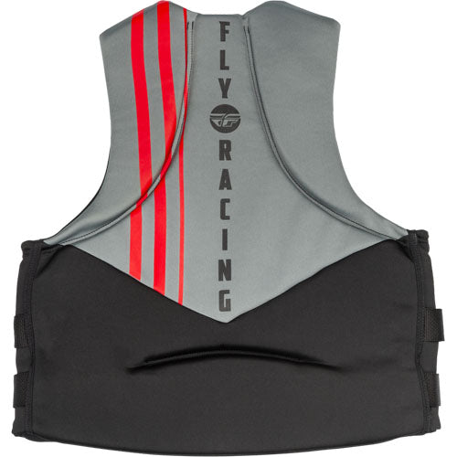 Fly Racing Mens Neoprene Life Vest - Black / Grey / Red