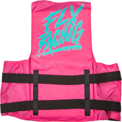 Fly Racing Nylon Life Vest - Neon Pink/Teal
