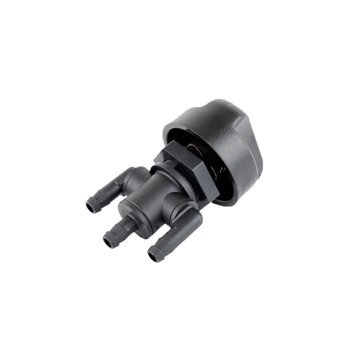 3 Position Fuel Valve with  Knob - 1/4” Hose (Straight)