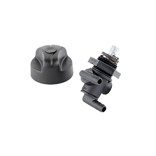2 Position Fuel Valve with  Knob - 1/4” Hose (90 degree)