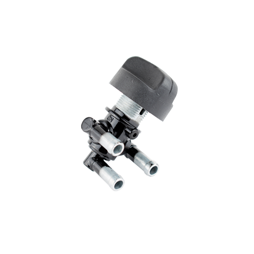 3 Position Fuel Valve with  Knob - 5/16” Hose (90 degree)
