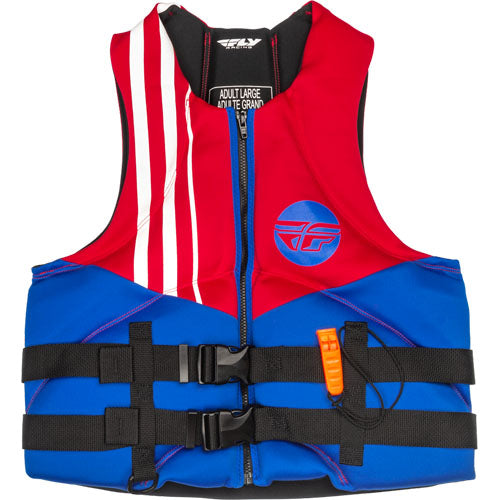 Fly Racing Mens Neoprene Life Vest - Red/White/Blue