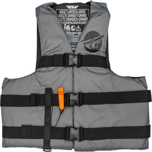 Fly Racing Nylon Life Vest - Grey/Black