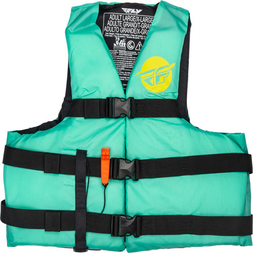 Fly Racing Nylon Life Vest - Seafoam Green/Yellow