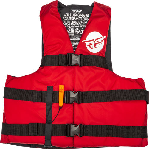 Fly Racing Nylon Life Vest - Red/White