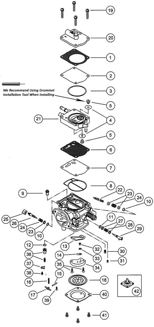 Mikuni SBN44i Yamaha Carburetor Parts