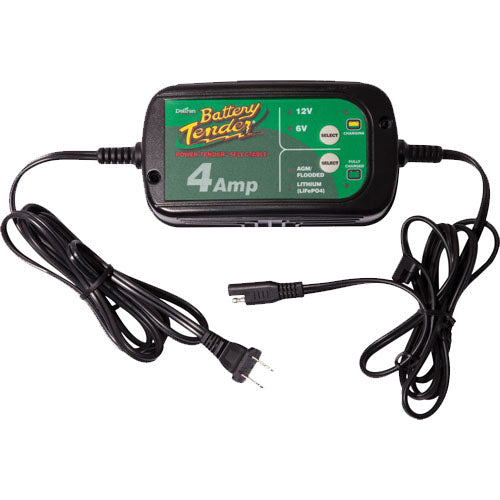 Battery Tender 6V/12V, 4A Selectable Lead Acid & Lithium Battery Charger