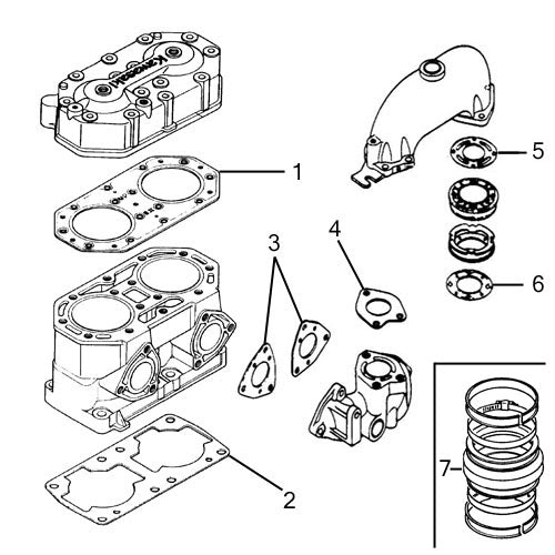 Kawasaki 650 SC '90-95 Individual Gaskets
