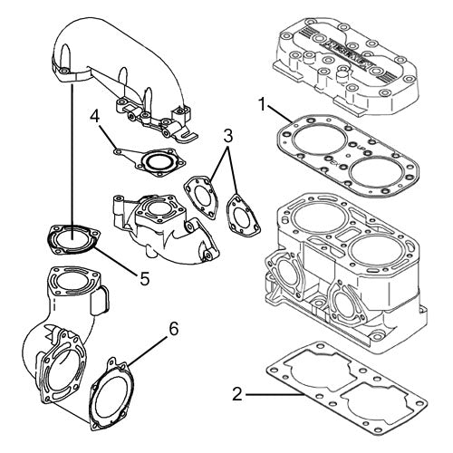 Kawasaki 750 SX '92-95 Individual Gaskets