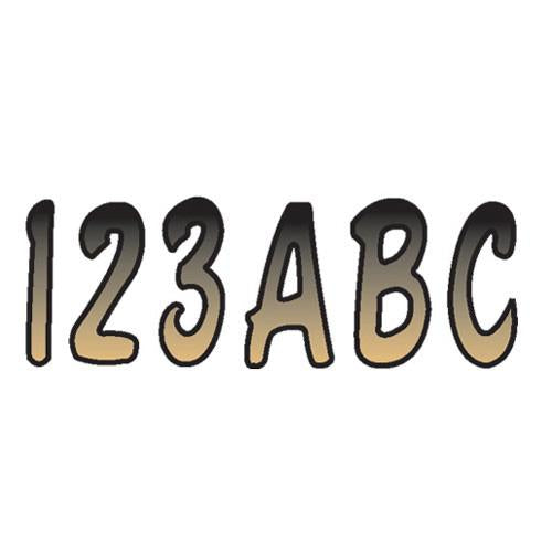 Beige/Black Registration Number Kits