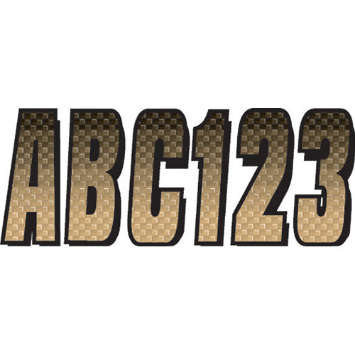 Beige/Black Registration Number Kits