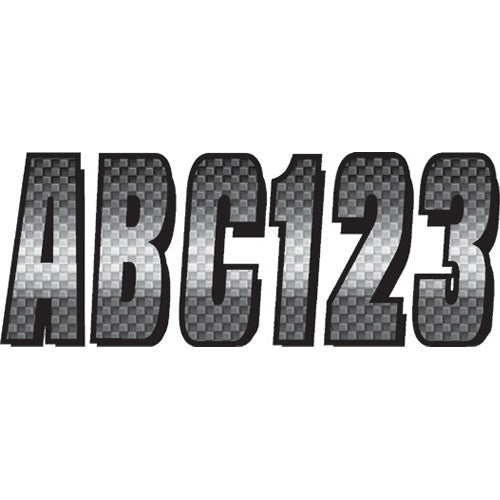 Chrome/Black Registration Number Kits