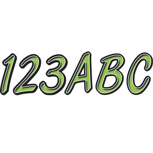 Kiwi Green/Black Registration Number Kits