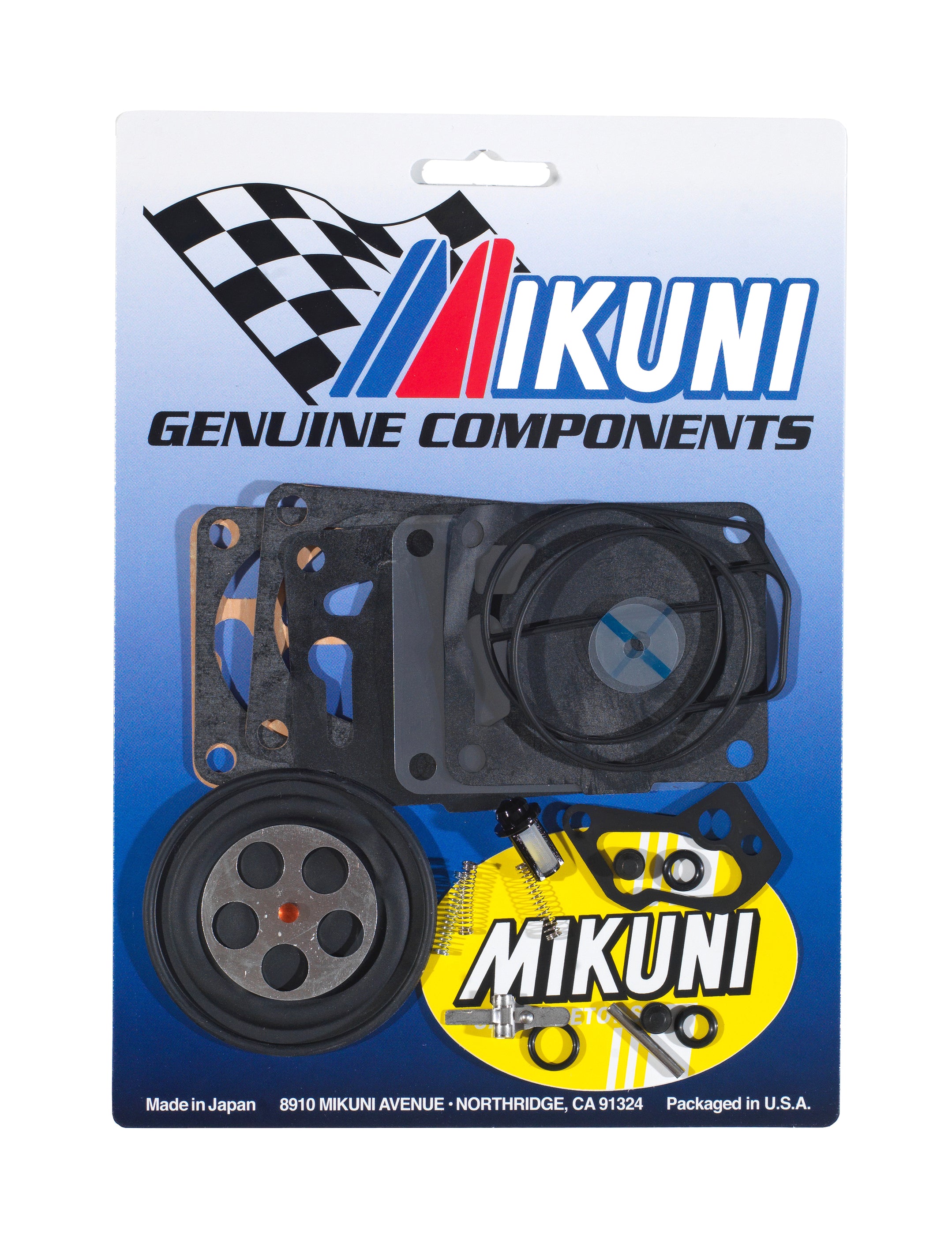 Exploded View Round Genuine Mikuni Carburetor Rebuild Kits and Parts — Atlantic Jet Sports