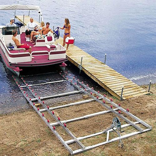 Roll-n-Go Pontoon Boat Shore Docking System