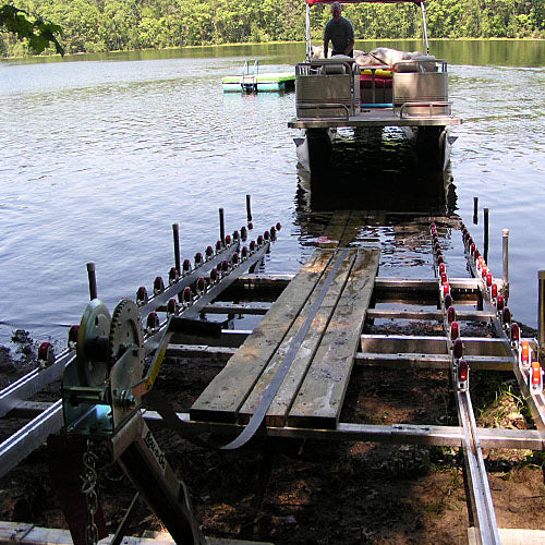 Roll-n-Go Pontoon Boat Shore Docking System