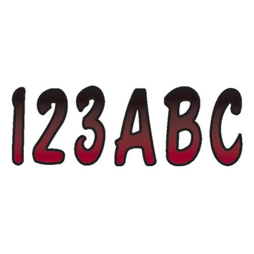 Burgundy/Black Registration Number Kits