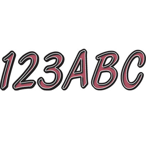 Burgundy/Black Registration Number Kits