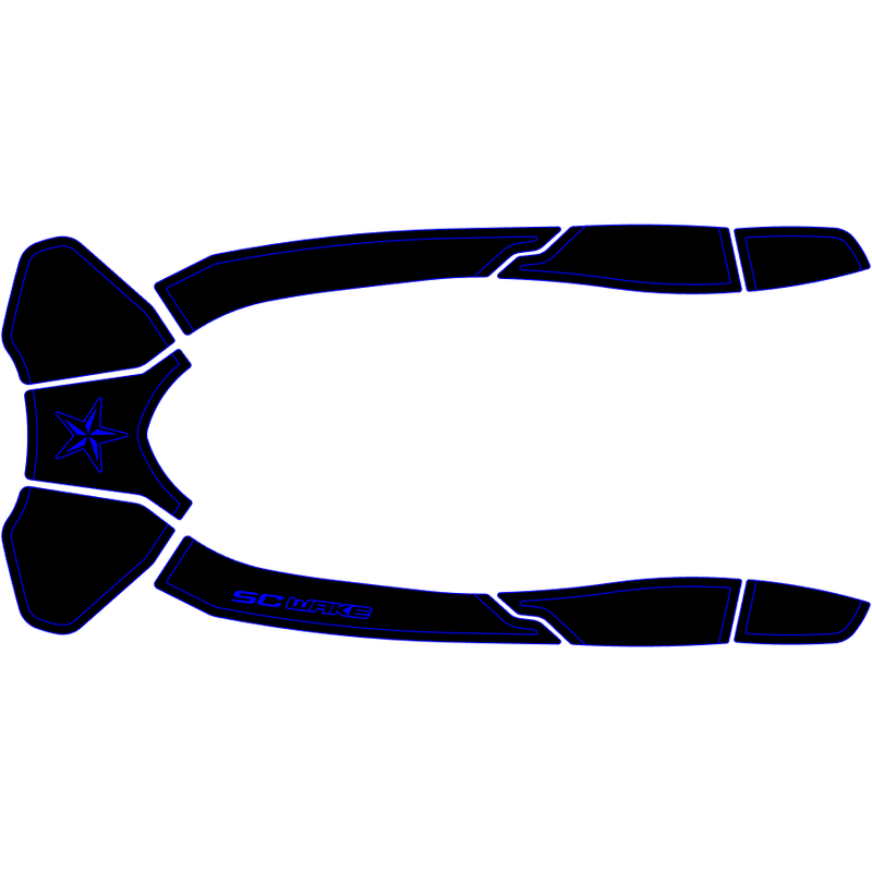 SC Wake Sea Doo GTX 155 '16-17, GTX LTD. 215, 230 & 300 '16-17, RXT 260 '16-17, WAKE Pro '16-17 Waverunner Jet Ski Traction Mat Kit