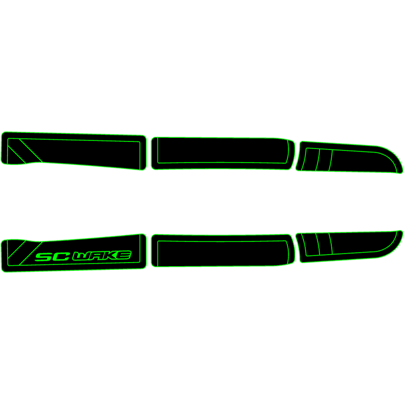 SC Wake Kawasaki 750/900/1100ZXi Jet Ski Traction Mat Kit