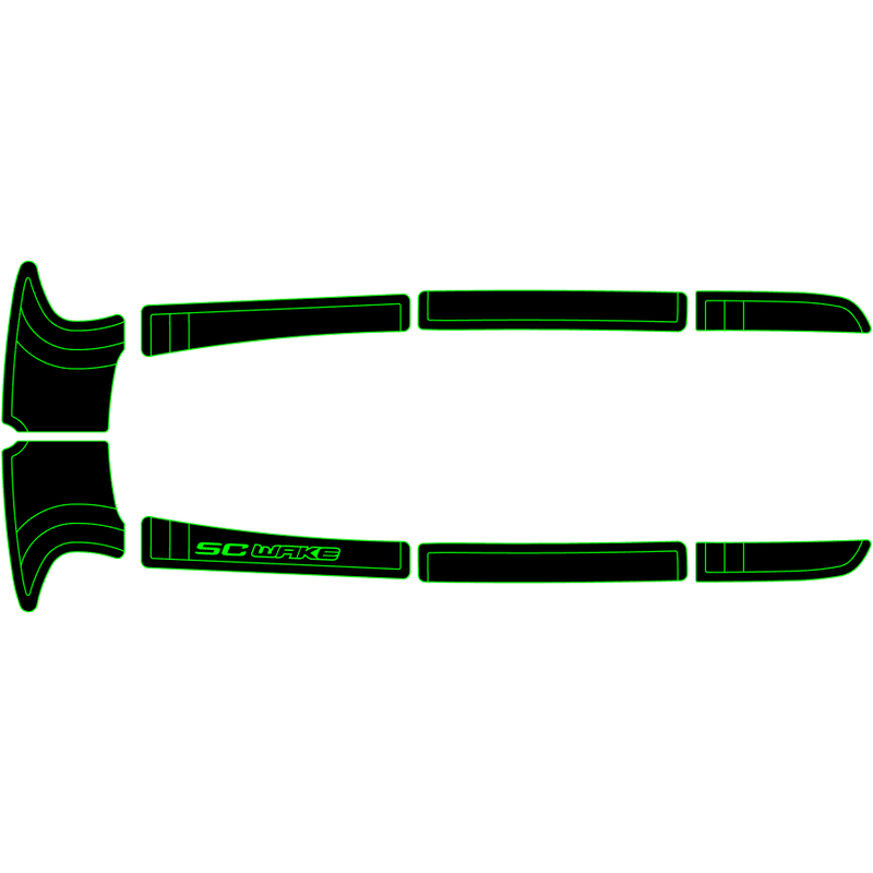 SC Wake Kawasaki 1100 STX '97-99, 900 STX '99-00, 900 STS '01-02 Jet Ski Traction Mat Kit