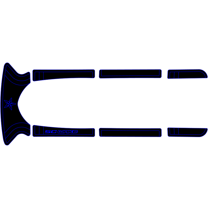 SC Wake Kawasaki 1100 STX DI '00-02 / All STX '01-17 Jet Ski Traction Mat Kit