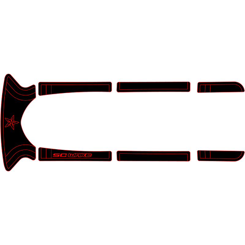SC Wake Kawasaki 1100 STX DI '00-02 / All STX '01-17 Jet Ski Traction Mat Kit