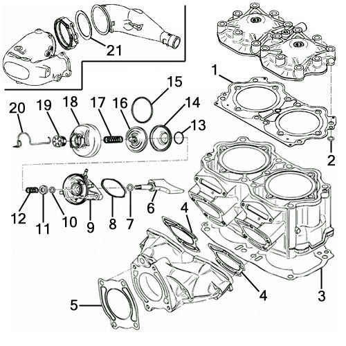 Sea Doo 951 RX '00 Individual Gaskets