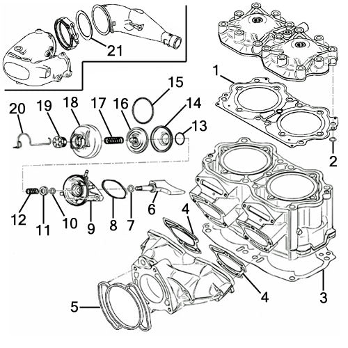 Sea Doo 951 GTX '01-02 Individual Gaskets