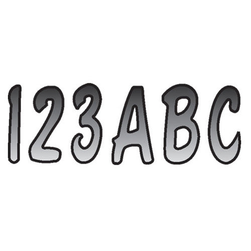 Silver/Black Registration Number Kits