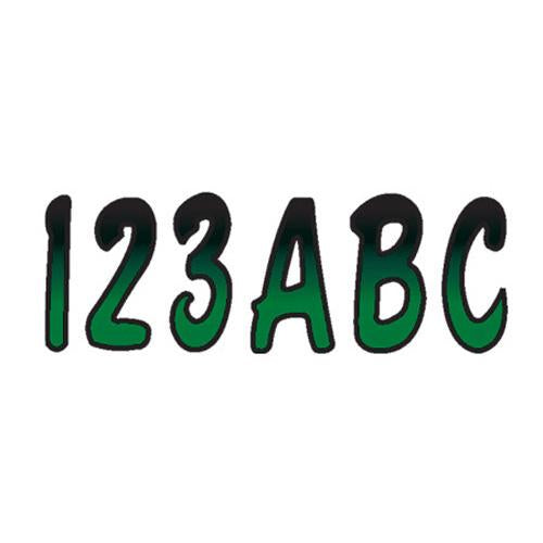 Forest Green/Black Registration Number Kits