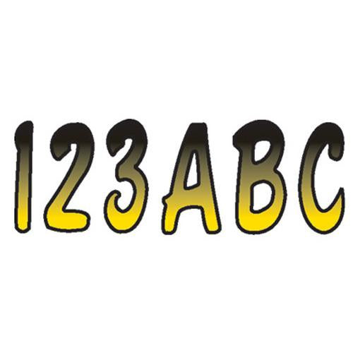 Yellow/Black Registration Number Kits