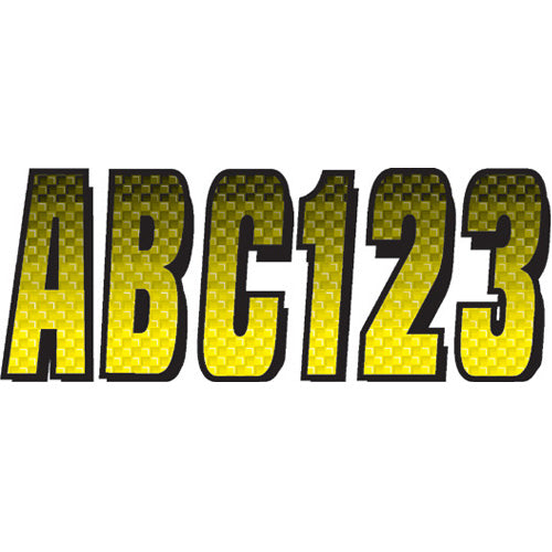 Yellow/Black Registration Number Kits