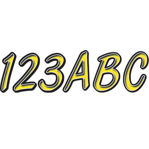 Yellow/Black Registration Number Kits