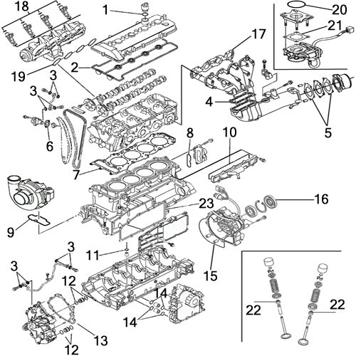 Yamaha 4-Stroke 1800 FX/Cruiser SHO '08-10, FZR/FZS '09-10 - Individual Gaskets