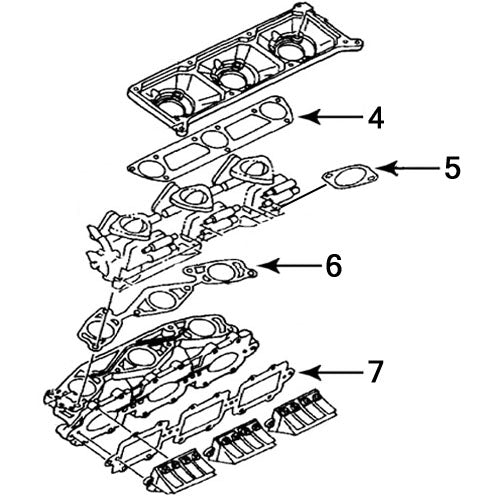 Yamaha 1100 WaveRaider '95-96, WaveVenture '96-97 Individual Gaskets
