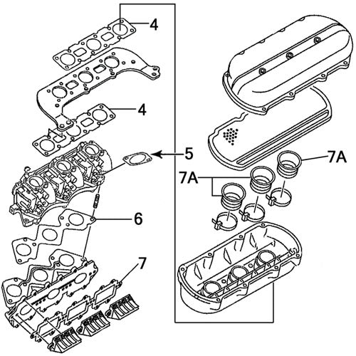 Yamaha 1200 GP1200 '97-99, XL1200 '98, SUV1200 '99-04 Individual Gaskets