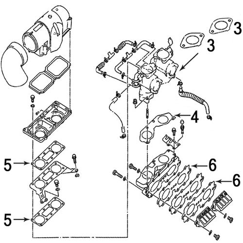 Yamaha 701 Super Jet '96-15 Individual Gaskets