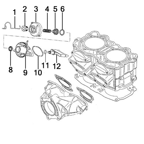 Sea Doo 951 3D Di '00 Power Valve Rebuild Kit