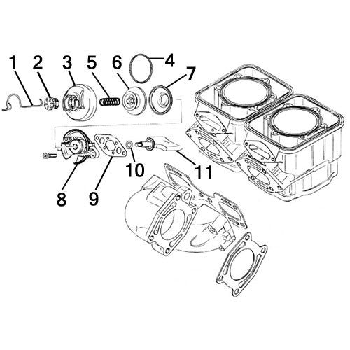 Sea Doo 800 SPX '97-98 Power Valve Rebuild Kit