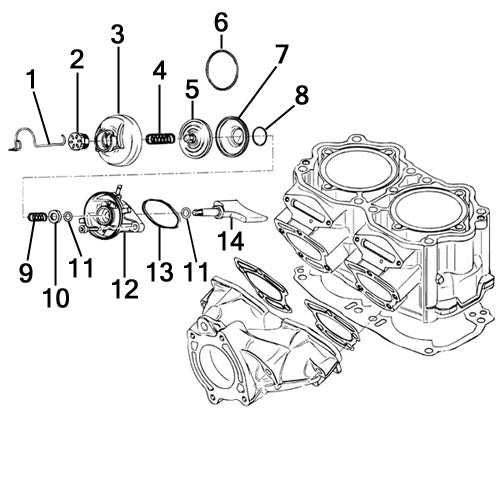 Sea Doo 951 GSX Ltd. '98-99 Power Valve Rebuild Kit