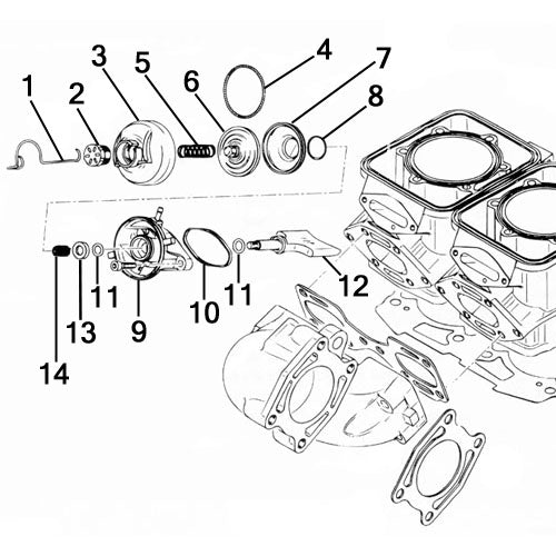 Sea Doo 800 GSX RFi '99-00 Power Valve Rebuild Kit